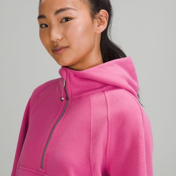 LAST ONE ‼️ NWT Lululemon Scuba Oversized Half-Zip Hoodie Pink Blossom UNICORN - Picture 5 of 7